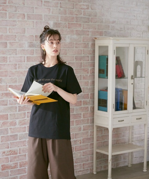 INED CLARO(イネドクラロ)の「【別注アイテム】プリントTシャツ《blueserge》(Tシャツ/カットソー・レディース・ホワイト/ブラック・フリー)」の13枚目の写真