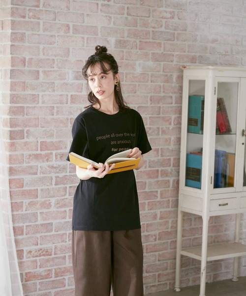 INED CLARO(イネドクラロ)の「【別注アイテム】プリントTシャツ《blueserge》(Tシャツ/カットソー・レディース・ホワイト/ブラック・フリー)」の12枚目の写真