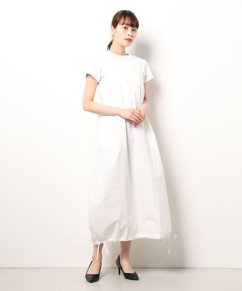 ADAM ET ROPE'（アダムエロペ）の「【missing you already】SQUAREｰNECK TUCKED DRESS（ワンピース・レディース・ホワイト・FREE）」の12枚目の写真