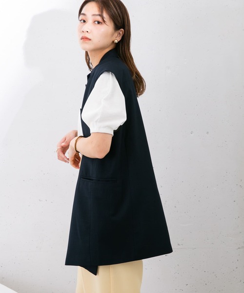 KBF（ケイビーエフ）の「『UR TECH ひやサラクール』 タックスリーブカットソー（Tシャツ/カットソー・レディース・ブラック/オフホワイト/グリーン/キャメル・ONE）」の7枚目の写真