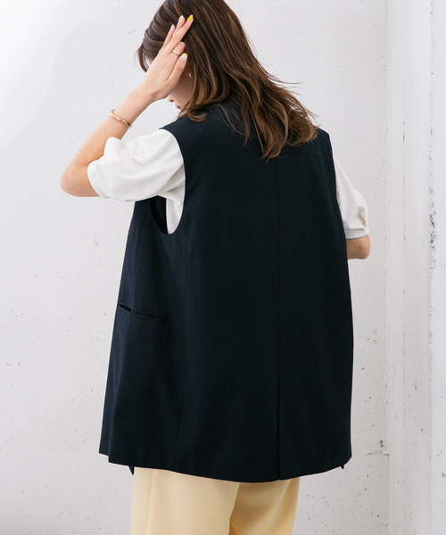 KBF（ケイビーエフ）の「『UR TECH ひやサラクール』 タックスリーブカットソー（Tシャツ/カットソー・レディース・ブラック/オフホワイト/グリーン/キャメル・ONE）」の8枚目の写真