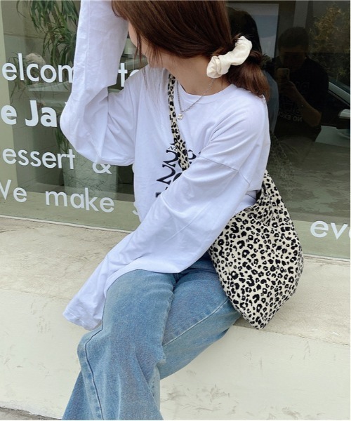 gossip！ロサンゼルス（ゴシップロサンゼルス）の「超軽量　アニマル柄    ヒョウ柄大容量トート（トートバッグ・レディース・ブラウン/オフホワイト・FREE）」の12枚目の写真