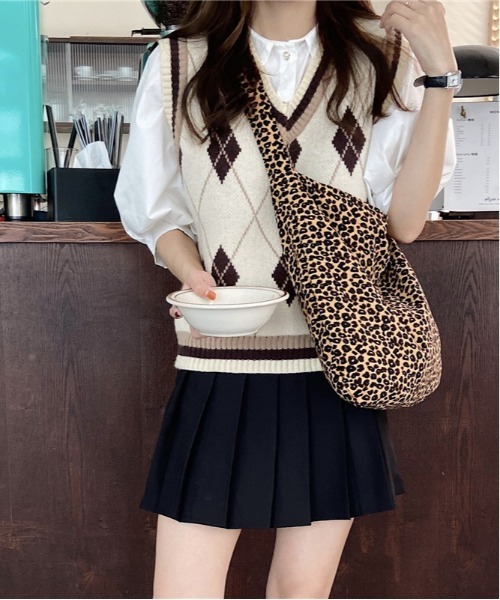 gossip！ロサンゼルス（ゴシップロサンゼルス）の「超軽量　アニマル柄    ヒョウ柄大容量トート（トートバッグ・レディース・ブラウン/オフホワイト・FREE）」の17枚目の写真