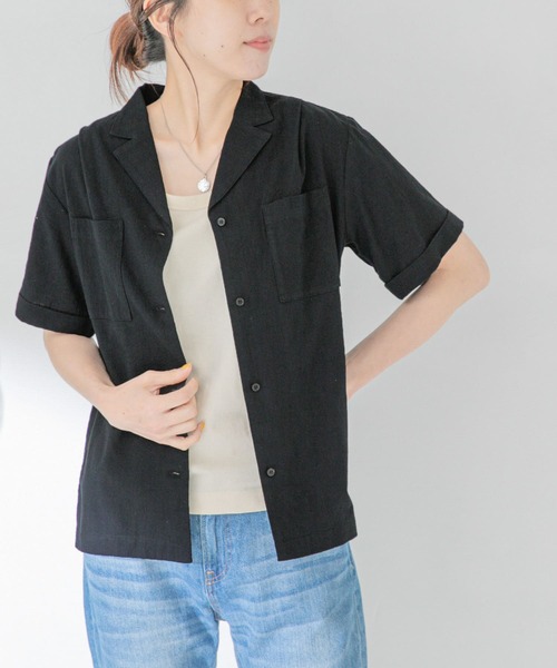 アニエスベー　リネン　オープンカラーシャツ　美シルエット URBAN RESEARCH Sonny Label（アーバンリサーチサニーレーベル