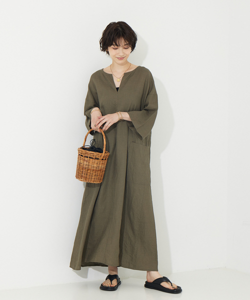 TICCA（ティッカ）の「TICCA リネンキーネックワンピース