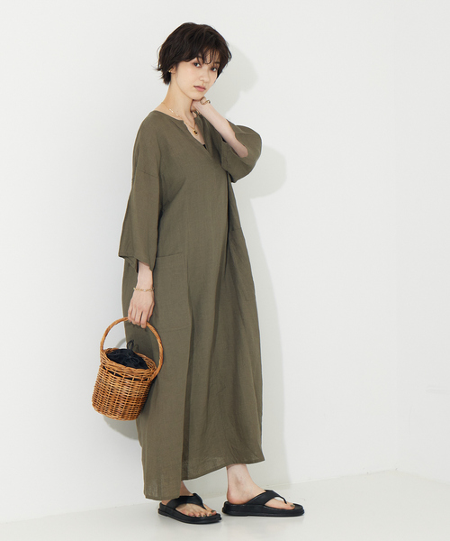 TICCA（ティッカ）の「TICCA リネンキーネックワンピース