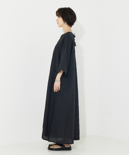 ✥限定SALE　TICCA キーネックワンピース　リネン　ピンク TICCA - リネン 2way キャミワンピース / ピンク | HALLOW's web