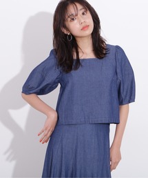 NATURAL BEAUTY BASIC（ナチュラルビューティーベーシック）の「ライトオンスデニムブラウス（シャツ/ブラウス・レディース）」