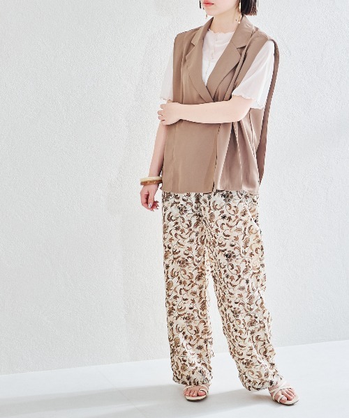 acro（アクロ）の「5分袖カラーシアーメッシュトップス/AC1429（Tシャツ/カットソー・レディース・イエロー/ブラウン/アイボリー/グレー/ホワイト/オレンジ/ピンク/ブラック/ライトブルー/ブルー/グリーン/パープル/レッド・ﾌﾘ-）」の22枚目の写真