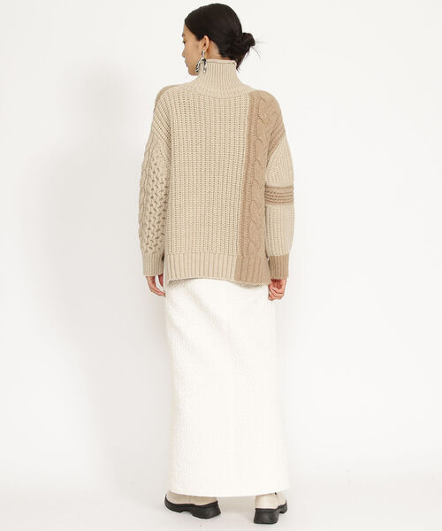 Ray BEAMS（レイビームス）の「BOUSSOLE × Ray BEAMS / 別注 アラン タートル ニット（ニット/セーター・レディース・レッド/ベージュ・ONE SIZE）」の17枚目の写真