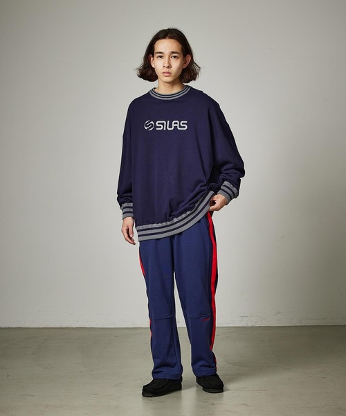 SILAS（サイラス）の「LINE RIB SWEAT TOP　サイラスラインリブスウェットトップ（スウェット・メンズ・ブラック/ネイビー/アッシュ・L/XL/M）」の5枚目の写真