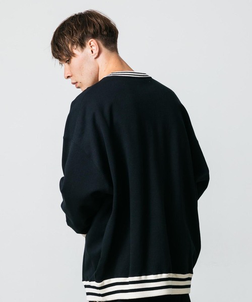 SILAS（サイラス）の「LINE RIB SWEAT TOP　サイラスラインリブスウェットトップ（スウェット・メンズ・ブラック/ネイビー/アッシュ・L/XL/M）」の21枚目の写真