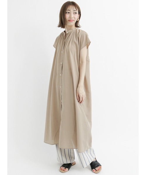 Lugnoncure(ルノンキュール)の「綿麻ストライプイージーパンツ(その他パンツ・レディース・ネイビー/オレンジ/ブルー・フリ-)」の7枚目の写真