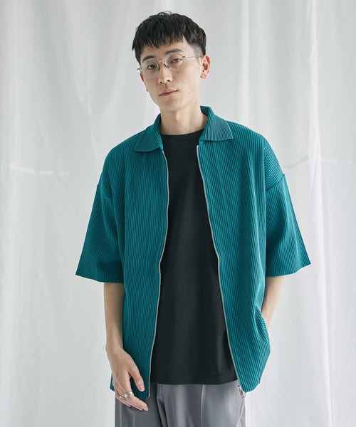 PUBLIC TOKYO/プリーツジップアップトップス PUBLIC TOKYO（パブリックトウキョウ）の「プリーツジップアップ