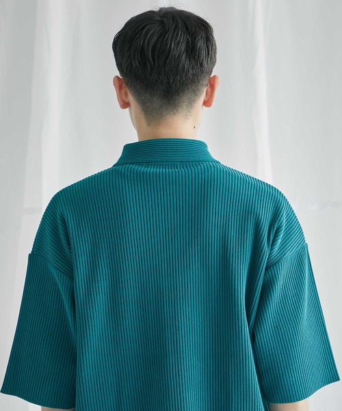 プリーツニットジップシャツ（ニット/セーター）｜PUBLIC TOKYO