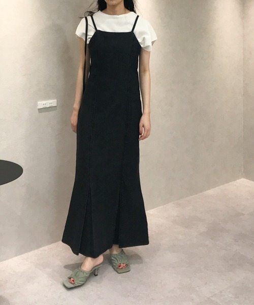 ABITOKYO（アビトーキョー）の「デニム,ツイルマーメイドワンピース（ワンピース・レディース・アイボリー/ブラック・FREE）」の12枚目の写真