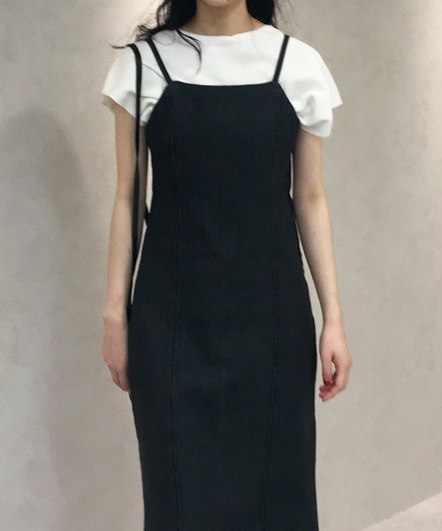 ABITOKYO（アビトーキョー）の「デニム,ツイルマーメイドワンピース（ワンピース・レディース・アイボリー/ブラック・FREE）」の17枚目の写真