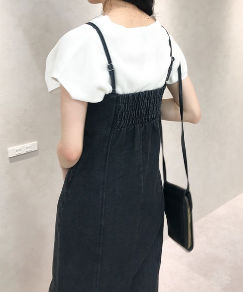 ABITOKYO（アビトーキョー）の「デニム,ツイルマーメイドワンピース（ワンピース・レディース・アイボリー/ブラック・FREE）」の18枚目の写真