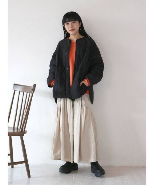 Ungrid（アングリッド）の「【WEB限定】キルティングライナールーズブルゾン（ブルゾン・レディース・ブラック/カーキ・FREE）」の9枚目の写真