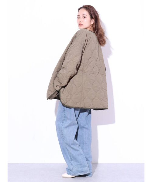 Ungrid（アングリッド）の「【WEB限定】キルティングライナールーズブルゾン（ブルゾン・レディース・ブラック/カーキ・FREE）」の7枚目の写真