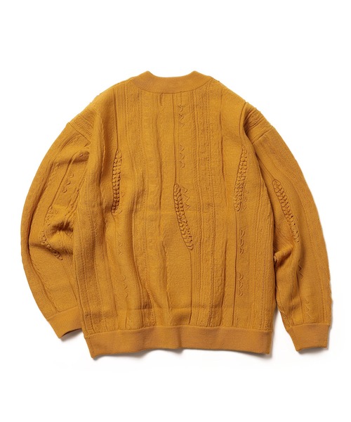 MR.OLIVE（ミスターオリーブ）の「ランダムジャガードニット / リラックス ボトルネック セーター（ニット/セーター・メンズ・オフホワイト/イエロー/ブラック・LARGE/MEDIUM/SMALL）」の13枚目の写真