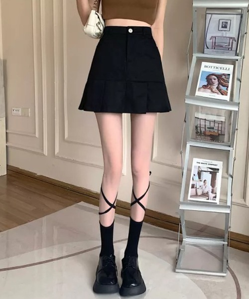 Auntie Rosa（アンティローザ）の「ストレートプリーツミニスカート（スカート・レディース・ホワイト/ブラック・FREE）」の7枚目の写真