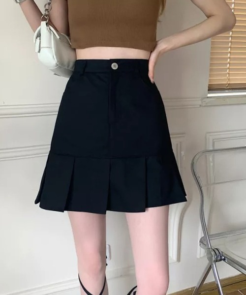 Auntie Rosa（アンティローザ）の「ストレートプリーツミニスカート（スカート・レディース・ホワイト/ブラック・FREE）」の14枚目の写真