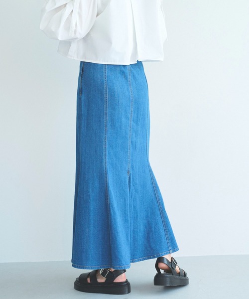 FREE'S MART(フリーズマート)の「【Sシリーズ対応】ハイウエストタックマーメイドデニムスカート(デニムスカート・レディース・ホワイト系その他/グリーン系その他/ブルー系その他・SMALL/MEDIUM/X-SMALL)」の18枚目の写真