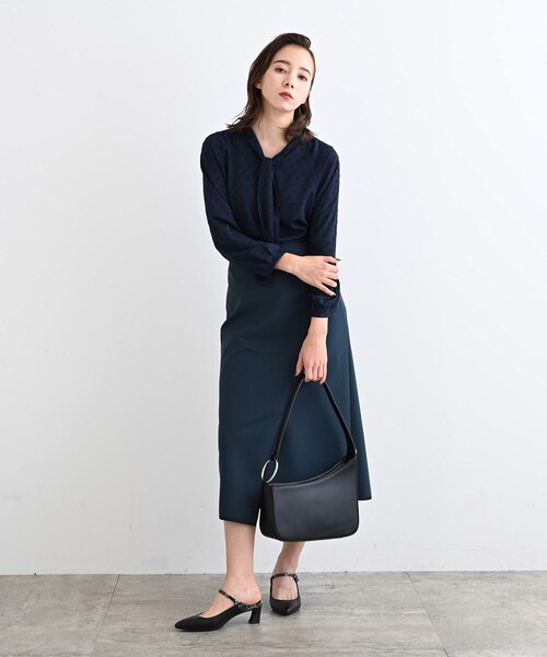 INDIVI（インディヴィ）の「◇【洗える】ドットジャカードボウタイ 