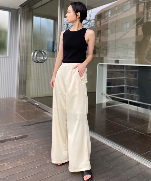 CEL ANSWER（シーイーエルアンサー）の「アメスリニットタンクトップ（タンクトップ・レディース・ブラック/ダークグリーン/マスタード・FREE）」の15枚目の写真