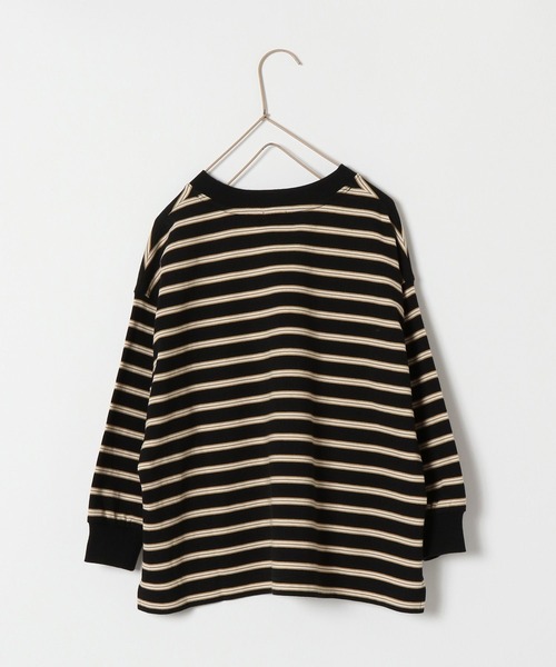 LOWRYS FARM(ローリーズファーム)の「マルチボーダーロンT 126288(Tシャツ/カットソー・キッズ・アイボリー/ブラック/ネイビー・110cm/120cm/130cm/140cm/150cm)」の11枚目の写真