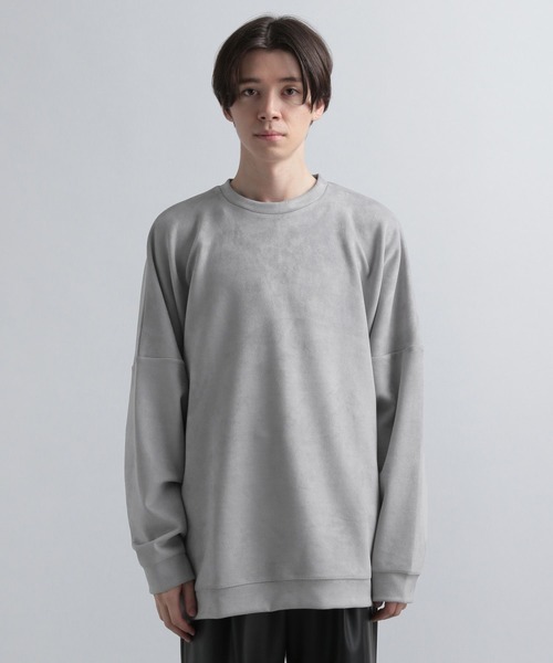 HARE（ハレ）の「スウェードライクプルオーバー(HARE)（スウェット・メンズ・ライトグレー/ブラック/チャコールグレー/グリーン/ライトインディゴブルー・SMALL/MEDIUM）」の9枚目の写真