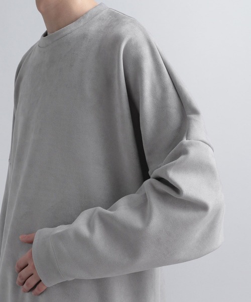 HARE（ハレ）の「スウェードライクプルオーバー(HARE)（スウェット・メンズ・ライトグレー/ブラック/チャコールグレー/グリーン/ライトインディゴブルー・SMALL/MEDIUM）」の14枚目の写真