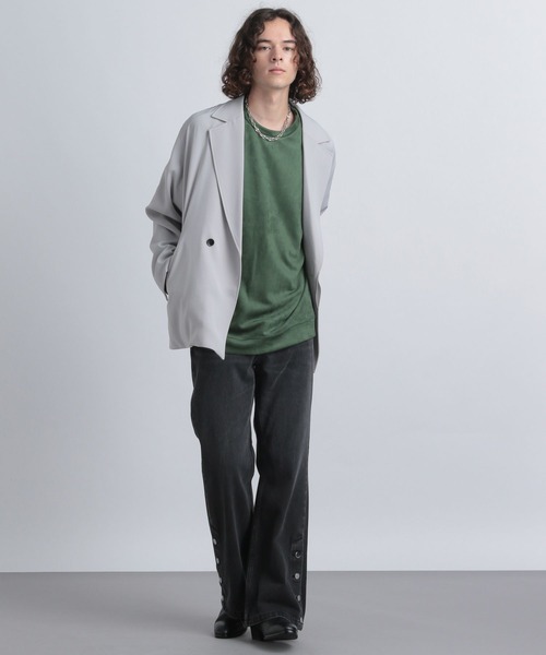 HARE（ハレ）の「スウェードライクプルオーバー(HARE)（スウェット・メンズ・ライトグレー/ブラック/チャコールグレー/グリーン/ライトインディゴブルー・SMALL/MEDIUM）」の21枚目の写真