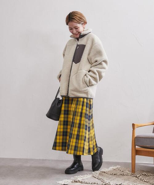 coen（コーエン）の「[洗える]ボアスタンドジップジャケット（ブルゾン・メンズ・ブラウン/オフホワイト/ブラック/グレー・M/S/XL/L）」の13枚目の写真