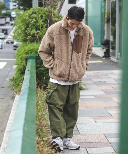 coen（コーエン）の「[洗える]ボアスタンドジップジャケット（ブルゾン・メンズ・ブラウン/オフホワイト/ブラック/グレー・M/S/XL/L）」の18枚目の写真