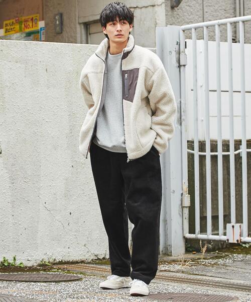 coen（コーエン）の「[洗える]ボアスタンドジップジャケット（ブルゾン・メンズ・ブラウン/オフホワイト/ブラック/グレー・M/S/XL/L）」の21枚目の写真