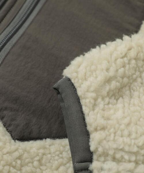 coen（コーエン）の「[洗える]ボアスタンドジップジャケット（ブルゾン・メンズ・ブラウン/オフホワイト/ブラック/グレー・M/S/XL/L）」の10枚目の写真