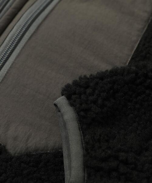 coen（コーエン）の「[洗える]ボアスタンドジップジャケット（ブルゾン・メンズ・ブラウン/オフホワイト/ブラック/グレー・M/S/XL/L）」の11枚目の写真