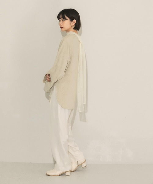 KBF（ケイビーエフ）の「パイルラグランTEE（Tシャツ/カットソー・レディース・ベージュ系その他/バーガンディー/カーキ・ONE）」の9枚目の写真