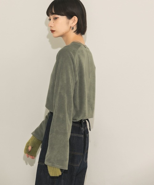 tシャツ パイルラグランTEEシャツ レディース Unblend】セットアップ対応 / リラックス パイルラグランTシャツ