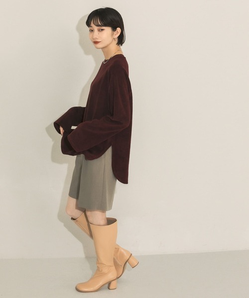 KBF（ケイビーエフ）の「パイルラグランTEE（Tシャツ/カットソー・レディース・ベージュ系その他/バーガンディー/カーキ・ONE）」の21枚目の写真