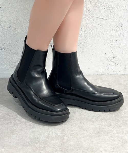 apres jour mignon(アプレジュールミニョン)の「サイドゴアブーツ【ZOZOTOWN限定アイテム】(ブーツ・レディース・ダークブラウン/ブラック/アイボリー/グリーン・MEDIUM/SMALL/X-LARGE/LARGE)」の9枚目の写真