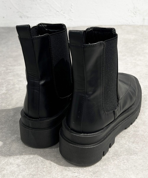 apres jour mignon(アプレジュールミニョン)の「サイドゴアブーツ【ZOZOTOWN限定アイテム】(ブーツ・レディース・ダークブラウン/ブラック/アイボリー/グリーン・MEDIUM/SMALL/X-LARGE/LARGE)」の8枚目の写真