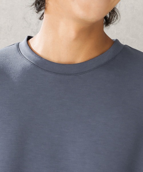 URBAN COLLECTION（アーバンコレクション）の「ポンチ素材 ライトフェイクレイヤード無地トレーナー（スウェット・メンズ・グレー/ブラック/ブルー/ブラウン・XL/M/L）」の5枚目の写真