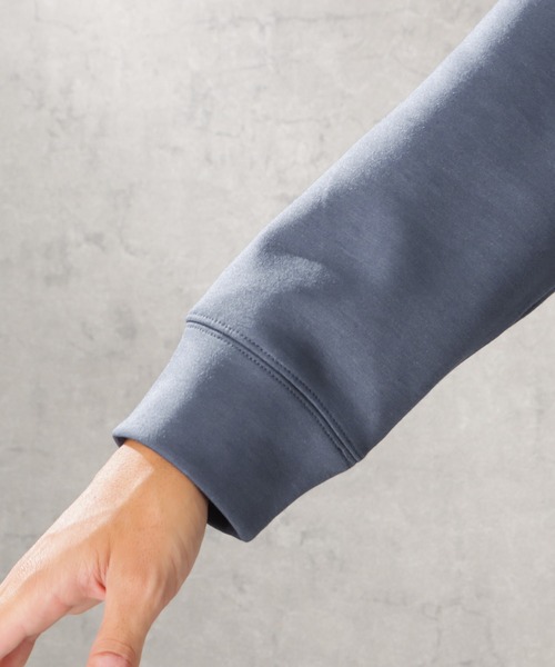 URBAN COLLECTION（アーバンコレクション）の「ポンチ素材 ライトフェイクレイヤード無地トレーナー（スウェット・メンズ・グレー/ブラック/ブルー/ブラウン・XL/M/L）」の7枚目の写真