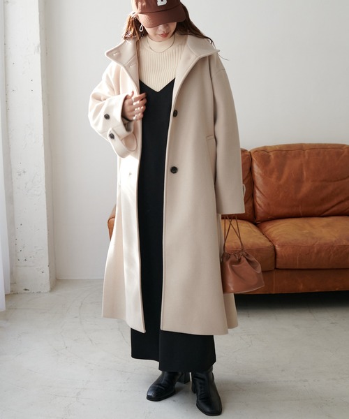 DISCOAT（ディスコート）の「テックウールストレッチVキャミワンピース（ワンピース・レディース・ブラック/ブラウン/イエロー・FREE）」の13枚目の写真