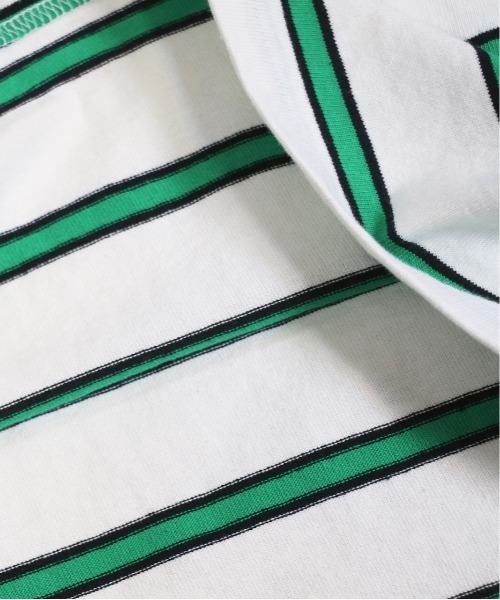 SUNNY SPORTS(サニースポーツ)の「SUNNY SPORTS/サニースポーツ BORDER STAND LAGER SHIRTS ボーダースタンドラガーシャツ(ポロシャツ・メンズ・マスタード/グリーン・LARGE/MEDIUM)」の13枚目の写真