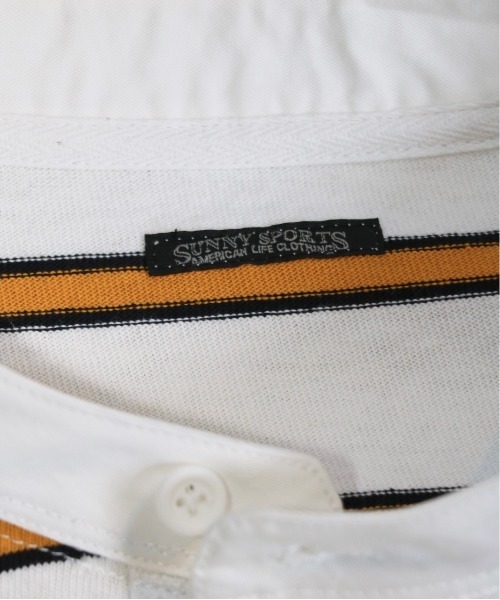SUNNY SPORTS(サニースポーツ)の「SUNNY SPORTS/サニースポーツ BORDER STAND LAGER SHIRTS ボーダースタンドラガーシャツ(ポロシャツ・メンズ・マスタード/グリーン・LARGE/MEDIUM)」の10枚目の写真