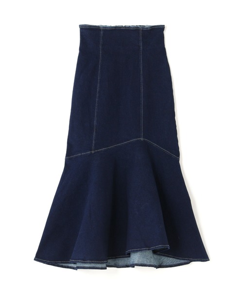 PROPORTION BODY DRESSING（プロポーションボディドレッシング）の「【美人百花11月号タイアップ 休井美郷さん着用商品】アシメデニムマーメイド / 1212220005（スカート・レディース・ダークネイビー/ブラック・MEDIUM/SMALL）」の20枚目の写真